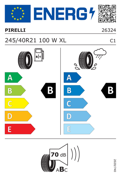 Pneus Pirelli P ZERO PZ4 L.S. XL FR PNCS VOL 245/40 R21 100W