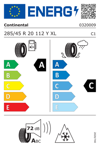 Tires Continental AllSeasonContact 2 XL FR 285/45 R20 112Y