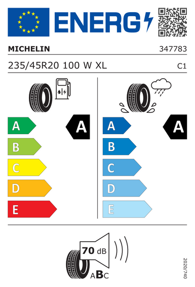 Gumiabroncsok Michelin E PRIMACY XL FR 235/45 R20 100W