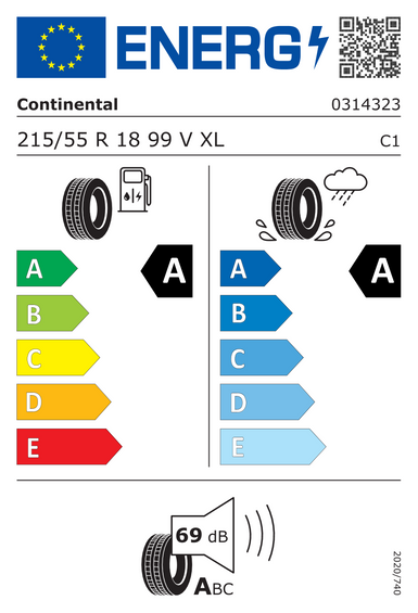 Neumáticos Continental UltraContact NXT XL FR 215/55 R18 99V
