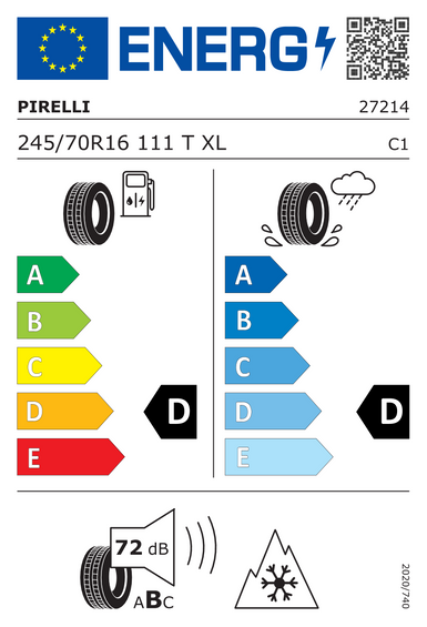 Pneus Pirelli Scorpion A/T Plus XL FR 245/70 R16 111T