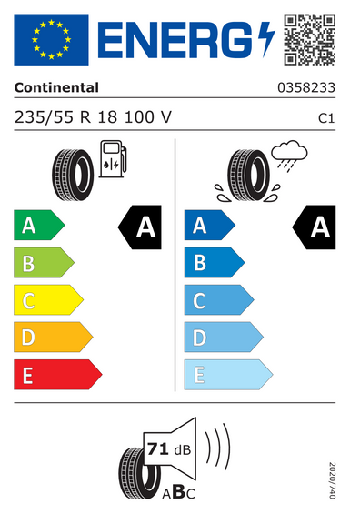 Tires Continental EcoContact 6 235/55 R18 100V