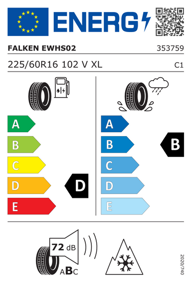 4x ROUES 16 Hiver INFINITI Q45 II FY33 Falken 225/60 R16