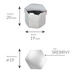 K19 wheel bolt/nut covers / chrome / plastic 20 pcs.
