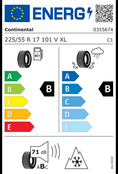 4x RUEDAS 17 Invierno CITROëN DISPATCH III K0 Continental 225/55 R17