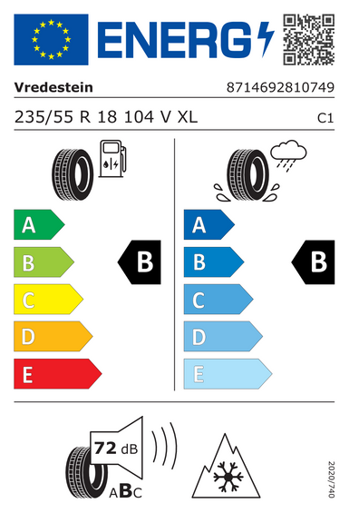Neumáticos Vredestein Quatrac Pro+ XL FSL 235/55 R18 104V