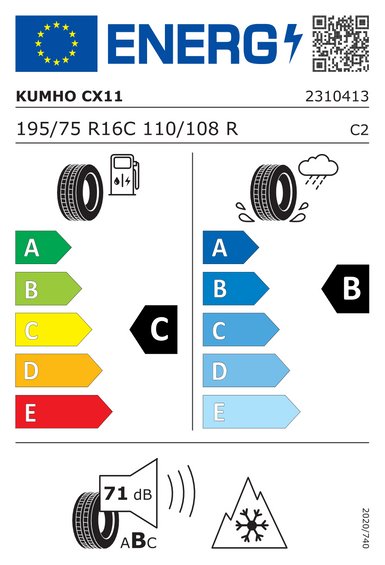 Neumáticos Kumho PorTran 4S CX11 195/75 R16 110R