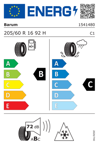 4x ROUES 16 Hiver AUDI Q2 GA Barum 205/60 R16