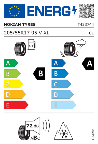 4x RUOTE 17 Invernali NISSAN TOWNSTAR Nokian 205/55 R17