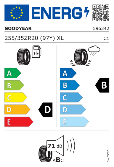 Neumáticos Goodyear EAGLE F1 SUPERSPORT R XL NA2 255/35 R20 97Y