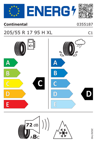 4x RUEDAS 17 Invierno BMW 1 IV F70 Continental 205/55 R17