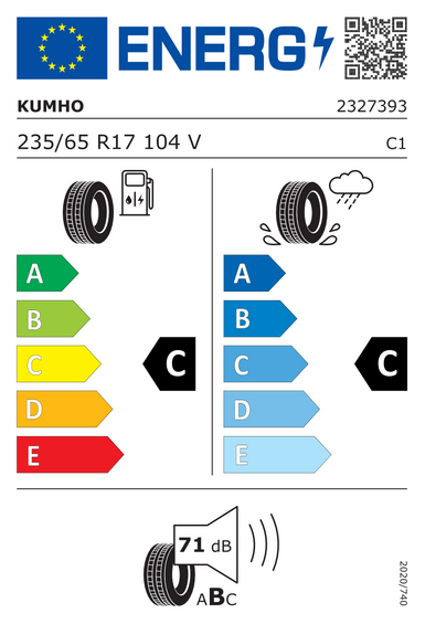 Tires Kumho Crugen HP71 235/65 R17 104V