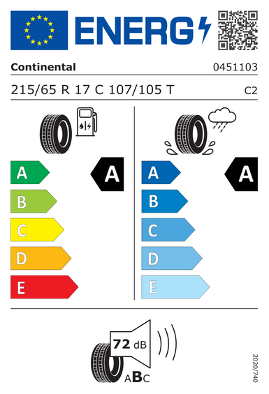 Pneumatiky Continental VanContact Eco 215/65 R17 107T