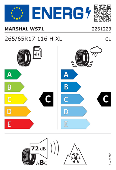 Neumáticos Marshal WS71 265/65 R17 116H