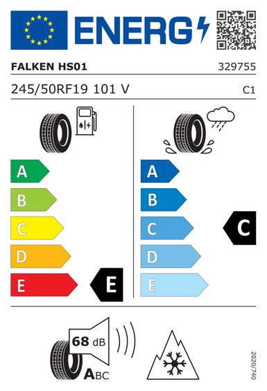 Gumiabroncsok Falken EUROWINTER HS01 RUNFLAT MFS 245/50 R19 101V