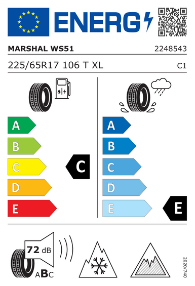 Opony Marshal WinterCraft ice WS51 225/65 R17 106T