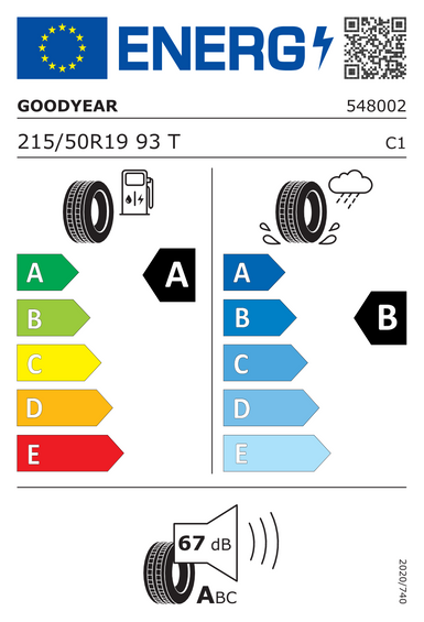 Pneus Goodyear EFFICIENTGRIP PERFORMANCE (+) SEALTECH 215/50 R19 93T