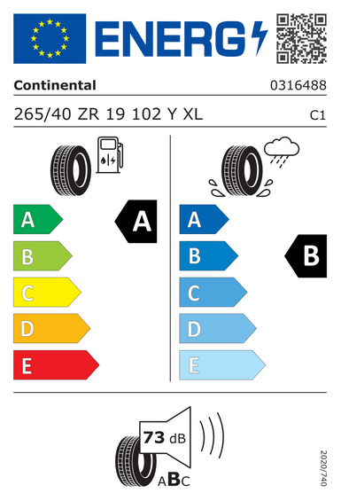 Anvelope Continental SportContact 7 MO1A 265/40 R19 102Y