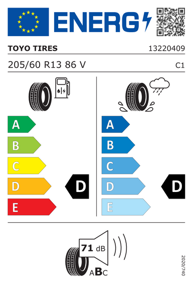 Tires Toyo Proxes R888R 205/60 R13 86V
