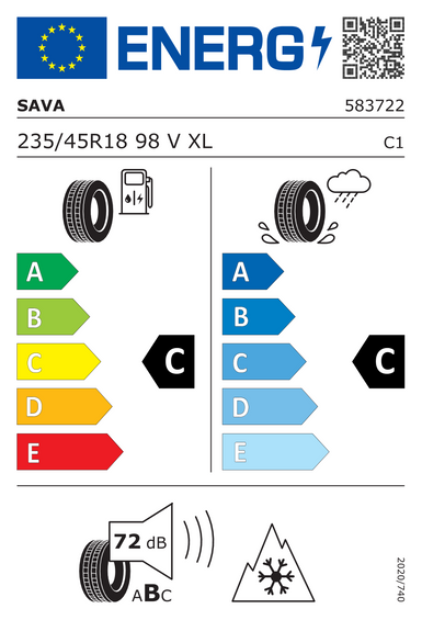 Pneus Sava ESKIMO HP 2 XL FP 235/45 R18 98V