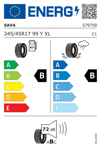 Neumáticos Sava INTENSA UHP 2 XL FP 245/45 R17 99Y