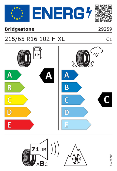 Neumáticos Bridgestone WEATHERCONTROL A005 EVO XL 215/65 R16 102H