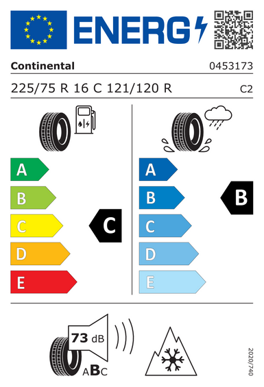 Neumáticos Continental VanContact Winter 225/75 R16 121R