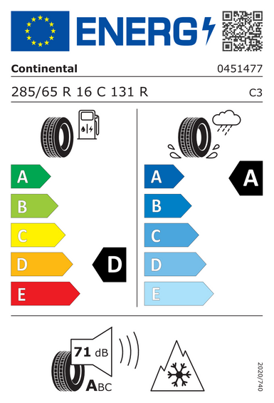 Gumiabroncsok Continental VanContact A/S 285/65 R16 131R