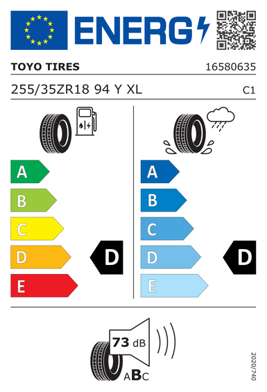 Tires Toyo Proxes R888R XL 255/35 R18 94Y