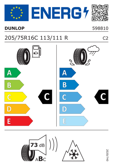 Pneus Dunlop ECONODRIVE WINTER 205/75 R16 113R