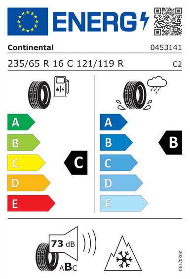 4x RUEDAS 16 Invierno IVECO DAILY III Continental 235/65 R16
