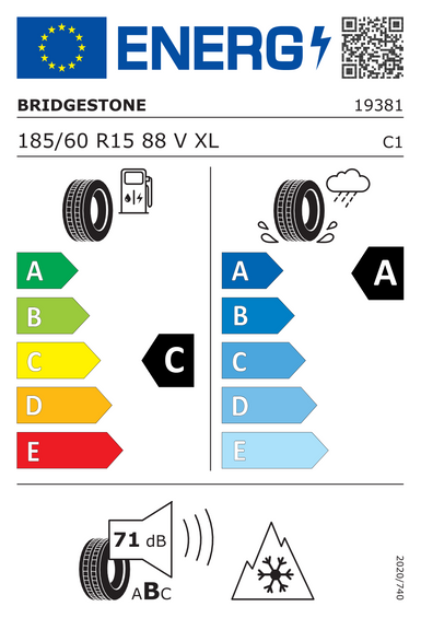 Pneus Bridgestone WEATHER CONTROL A005 EVO XL 185/60 R15 88V